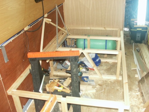 Bed frame finished