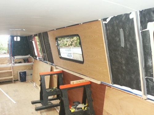 Lining in place