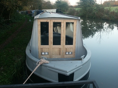 Front doors in place